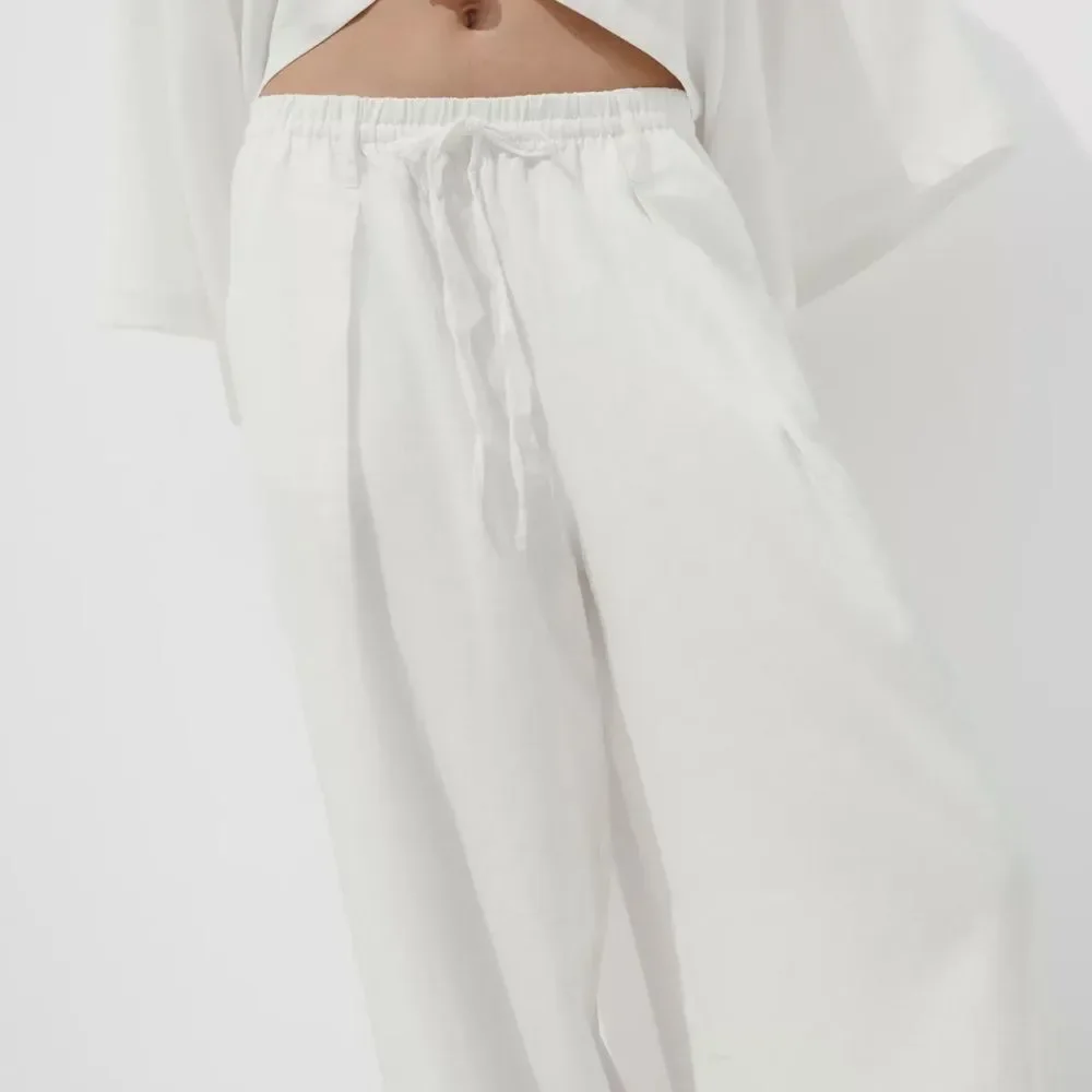 ZARA LINEN PALAZZO PANTS NEW